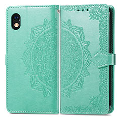 Coque Portefeuille Motif Fantaisie Livre Cuir Etui Clapet pour Sony Xperia Ace III SO-53C Vert