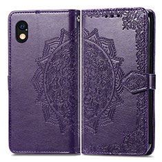 Coque Portefeuille Motif Fantaisie Livre Cuir Etui Clapet pour Sony Xperia Ace III SO-53C Violet