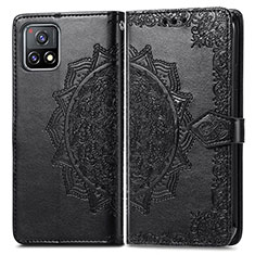 Coque Portefeuille Motif Fantaisie Livre Cuir Etui Clapet pour Vivo iQOO U3 5G Noir