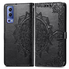 Coque Portefeuille Motif Fantaisie Livre Cuir Etui Clapet pour Vivo iQOO Z3 5G Noir