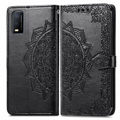 Coque Portefeuille Motif Fantaisie Livre Cuir Etui Clapet pour Vivo Y3s (2021) Noir