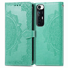 Coque Portefeuille Motif Fantaisie Livre Cuir Etui Clapet pour Xiaomi Mi 10S 5G Vert