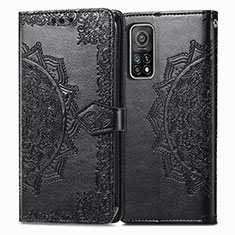 Coque Portefeuille Motif Fantaisie Livre Cuir Etui Clapet pour Xiaomi Mi 10T Pro 5G Noir