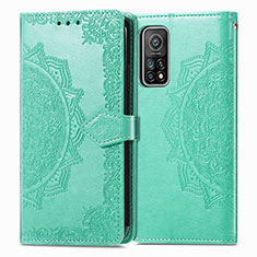 Coque Portefeuille Motif Fantaisie Livre Cuir Etui Clapet pour Xiaomi Mi 10T Pro 5G Vert