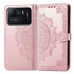 Coque Portefeuille Motif Fantaisie Livre Cuir Etui Clapet pour Xiaomi Mi 11 Ultra 5G Rose