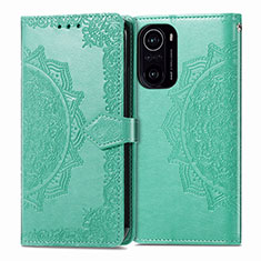 Coque Portefeuille Motif Fantaisie Livre Cuir Etui Clapet pour Xiaomi Mi 11i 5G Vert