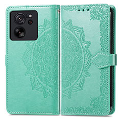 Coque Portefeuille Motif Fantaisie Livre Cuir Etui Clapet pour Xiaomi Mi 13T 5G Vert