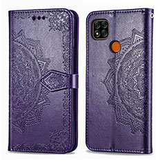 Coque Portefeuille Motif Fantaisie Livre Cuir Etui Clapet pour Xiaomi POCO C31 Violet