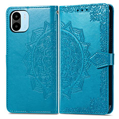 Coque Portefeuille Motif Fantaisie Livre Cuir Etui Clapet pour Xiaomi Poco C50 Bleu