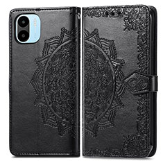 Coque Portefeuille Motif Fantaisie Livre Cuir Etui Clapet pour Xiaomi Poco C50 Noir