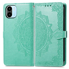 Coque Portefeuille Motif Fantaisie Livre Cuir Etui Clapet pour Xiaomi Poco C50 Vert