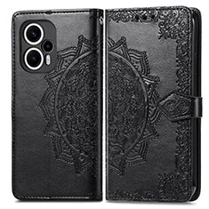 Coque Portefeuille Motif Fantaisie Livre Cuir Etui Clapet pour Xiaomi Poco F5 5G Noir