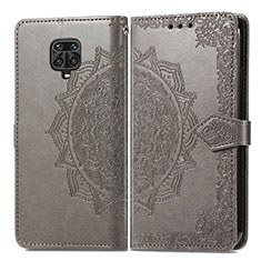 Coque Portefeuille Motif Fantaisie Livre Cuir Etui Clapet pour Xiaomi Poco M2 Pro Gris