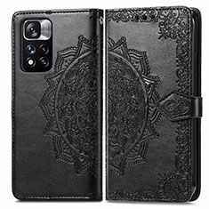 Coque Portefeuille Motif Fantaisie Livre Cuir Etui Clapet pour Xiaomi Poco X4 NFC Noir