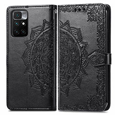 Coque Portefeuille Motif Fantaisie Livre Cuir Etui Clapet pour Xiaomi Redmi 10 (2022) Noir