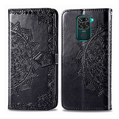 Coque Portefeuille Motif Fantaisie Livre Cuir Etui Clapet pour Xiaomi Redmi 10X 4G Noir