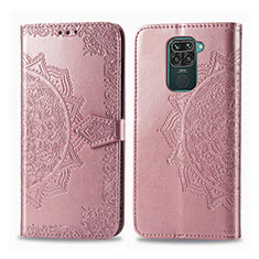 Coque Portefeuille Motif Fantaisie Livre Cuir Etui Clapet pour Xiaomi Redmi 10X 4G Or Rose