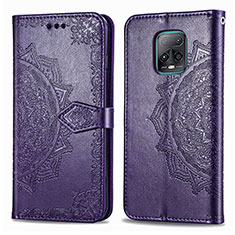 Coque Portefeuille Motif Fantaisie Livre Cuir Etui Clapet pour Xiaomi Redmi 10X 5G Violet