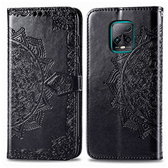 Coque Portefeuille Motif Fantaisie Livre Cuir Etui Clapet pour Xiaomi Redmi 10X Pro 5G Noir