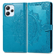 Coque Portefeuille Motif Fantaisie Livre Cuir Etui Clapet pour Xiaomi Redmi 12 4G Bleu