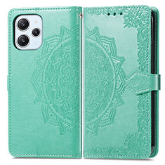 Coque Portefeuille Motif Fantaisie Livre Cuir Etui Clapet pour Xiaomi Redmi 12 4G Vert