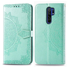 Coque Portefeuille Motif Fantaisie Livre Cuir Etui Clapet pour Xiaomi Redmi 9 Vert