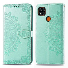 Coque Portefeuille Motif Fantaisie Livre Cuir Etui Clapet pour Xiaomi Redmi 9C Vert