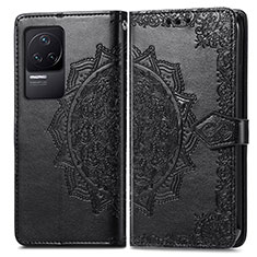 Coque Portefeuille Motif Fantaisie Livre Cuir Etui Clapet pour Xiaomi Redmi K50 5G Noir