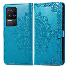 Coque Portefeuille Motif Fantaisie Livre Cuir Etui Clapet pour Xiaomi Redmi K50 Pro 5G Bleu