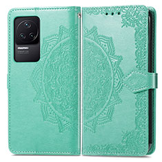 Coque Portefeuille Motif Fantaisie Livre Cuir Etui Clapet pour Xiaomi Redmi K50 Pro 5G Vert