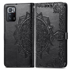 Coque Portefeuille Motif Fantaisie Livre Cuir Etui Clapet pour Xiaomi Redmi Note 10 Pro 5G Noir