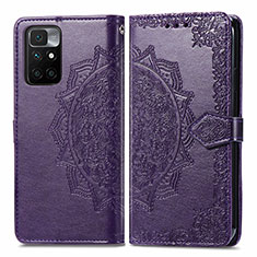 Coque Portefeuille Motif Fantaisie Livre Cuir Etui Clapet pour Xiaomi Redmi Note 11 4G (2021) Violet