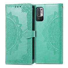 Coque Portefeuille Motif Fantaisie Livre Cuir Etui Clapet pour Xiaomi Redmi Note 11 SE 5G Vert