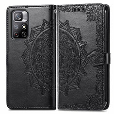 Coque Portefeuille Motif Fantaisie Livre Cuir Etui Clapet pour Xiaomi Redmi Note 11T 5G Noir