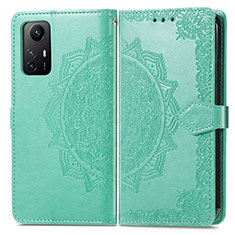 Coque Portefeuille Motif Fantaisie Livre Cuir Etui Clapet pour Xiaomi Redmi Note 12S Vert