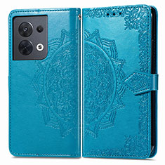 Coque Portefeuille Motif Fantaisie Livre Cuir Etui Clapet pour Xiaomi Redmi Note 13 5G Bleu