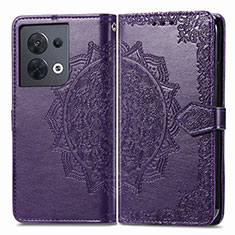 Coque Portefeuille Motif Fantaisie Livre Cuir Etui Clapet pour Xiaomi Redmi Note 13 5G Violet