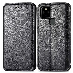 Coque Portefeuille Motif Fantaisie Livre Cuir Etui Clapet S01D pour Google Pixel 5a 5G Noir