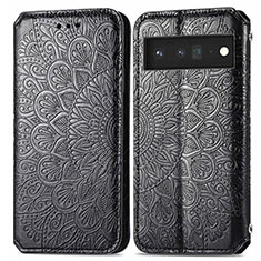 Coque Portefeuille Motif Fantaisie Livre Cuir Etui Clapet S01D pour Google Pixel 6 Pro 5G Noir