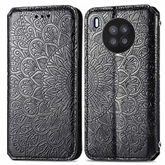 Coque Portefeuille Motif Fantaisie Livre Cuir Etui Clapet S01D pour Huawei Honor 50 Lite Noir