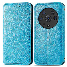 Coque Portefeuille Motif Fantaisie Livre Cuir Etui Clapet S01D pour Huawei Honor Magic3 Pro 5G Bleu