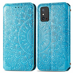 Coque Portefeuille Motif Fantaisie Livre Cuir Etui Clapet S01D pour Huawei Honor X10 Max 5G Bleu