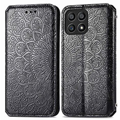 Coque Portefeuille Motif Fantaisie Livre Cuir Etui Clapet S01D pour Huawei Honor X30i Noir