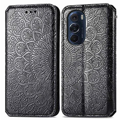 Coque Portefeuille Motif Fantaisie Livre Cuir Etui Clapet S01D pour Motorola Moto Edge 30 Pro 5G Noir