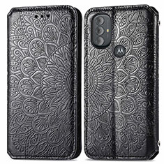 Coque Portefeuille Motif Fantaisie Livre Cuir Etui Clapet S01D pour Motorola Moto G Play (2023) Noir