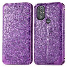 Coque Portefeuille Motif Fantaisie Livre Cuir Etui Clapet S01D pour Motorola Moto G Play (2023) Violet