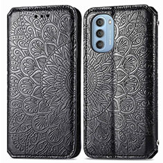 Coque Portefeuille Motif Fantaisie Livre Cuir Etui Clapet S01D pour Motorola Moto G51 5G Noir