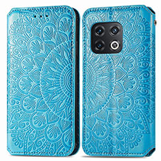 Coque Portefeuille Motif Fantaisie Livre Cuir Etui Clapet S01D pour OnePlus 10 Pro 5G Bleu