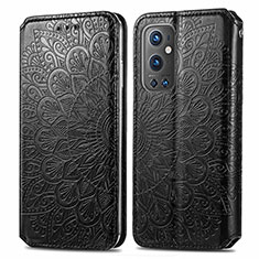 Coque Portefeuille Motif Fantaisie Livre Cuir Etui Clapet S01D pour OnePlus 9 Pro 5G Noir