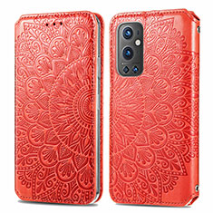 Coque Portefeuille Motif Fantaisie Livre Cuir Etui Clapet S01D pour OnePlus 9 Pro 5G Rouge